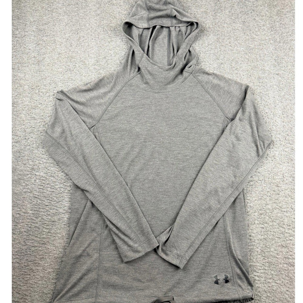 Under Armour Men's Small HeatGear Loose Fit Hoodie Gray Long Sleeve